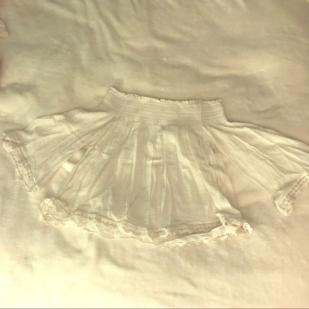 ZARA White Lace Off the Shoulder